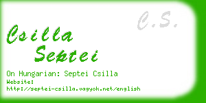 csilla septei business card